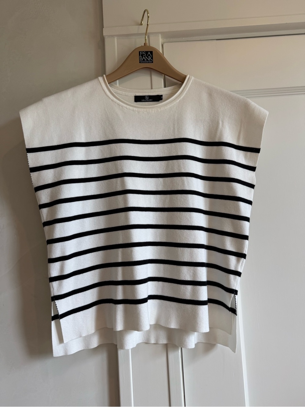 Black & White Striped Knit Top